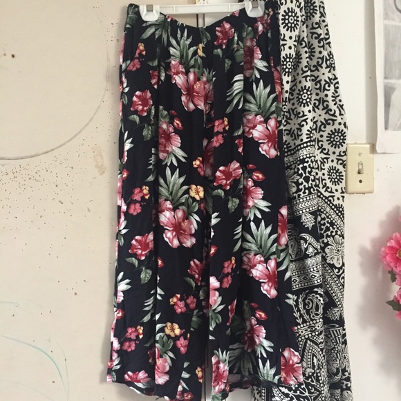 Pants - Floral Wide Leg Pants Pants - Floral Wide Leg Pants